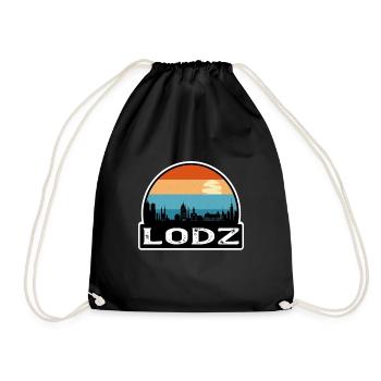 Lodz Pologne Flag Skyline Souvenir de voyage - Sac de sport léger - noir - Devant