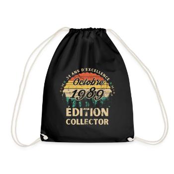 34 ans D excellence Octobre 1989 édition collector - Sac de sport léger - noir - Devant