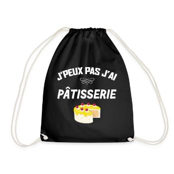 Homme patissier Ou Femme Patissiere - Sac de sport léger - noir - Devant