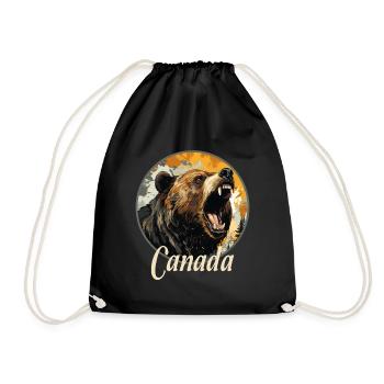 CANADA - Drawstring Bag - black - Front