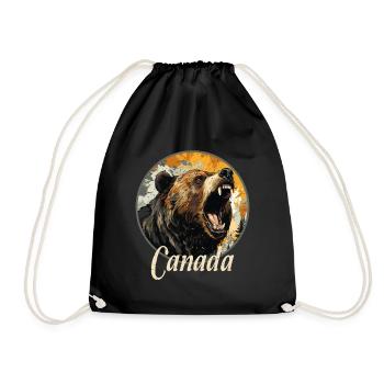 CANADA - Drawstring Bag - black - Front