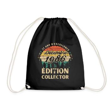 37 ans Décembre 1986 édition collector - Sac de sport léger - noir - Devant