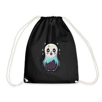 Fantôme mignon - Sac de sport léger - noir - Devant