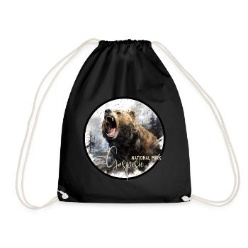Gaspesie National Park retro style - Drawstring Bag - black - Front