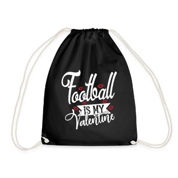 Football Is My Valentine - American Football - Drawstring Bag - black - Front