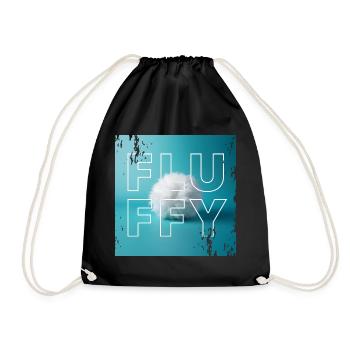 Fluffy Ball - Flauschiger Ball - Drawstring Bag - black - Front