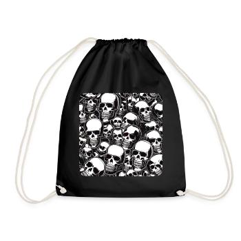 Chaos avec des crânes - Sac de sport léger - noir - Devant