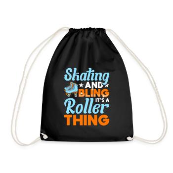 design de patins à roulettes - Sac de sport léger - noir - Devant