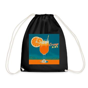 Orange Juice - Drawstring Bag - black - Front