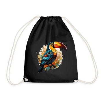 Toucan - Drawstring Bag - black - Front