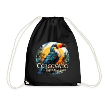 Corcovado National Park Costa Rica - Drawstring Bag - black - Front