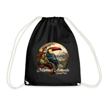 Manuel Antonio National Park retro style - Drawstring Bag - black - Front