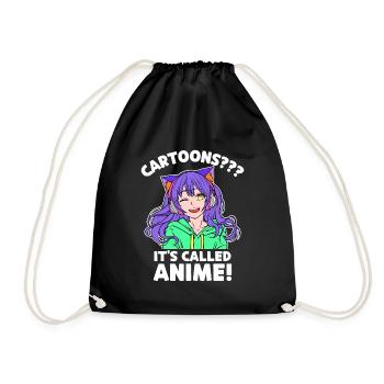 Manga Animation Anime Comic Japan Animation - Drawstring Bag - black - Front