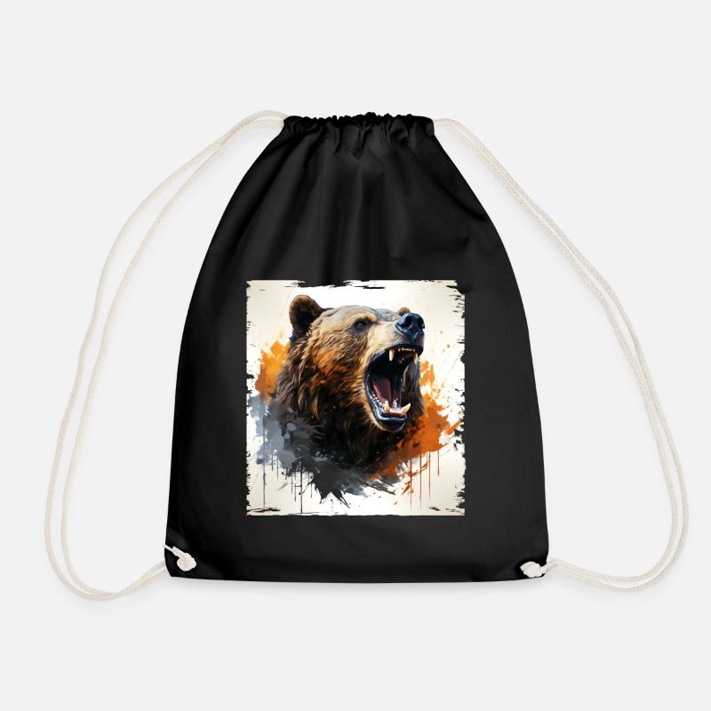 Grizzly - Turnbeutel - Schwarz