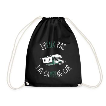 j'peux pas j'ai camping-car - Sac de sport léger - noir - Devant