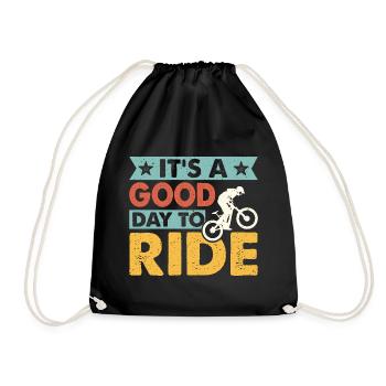 Bicycle Cycling Road Bike MTB Mountain Bike - Drawstring Bag - black - Front