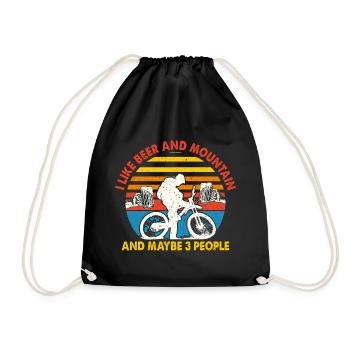 Bicycle Cycling Road Bike MTB Mountain Bike - Drawstring Bag - black - Front