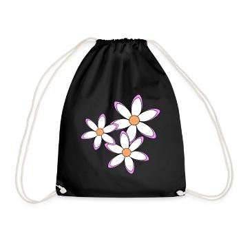 Daisies Daisies Flower Vine Flower Floral - Drawstring Bag - black - Front