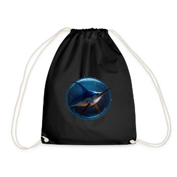 Marlin dans l’eau bleue - Sac de sport léger - noir - Devant