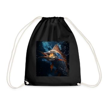 Marlin sous l’eau - Sac de sport léger - noir - Devant
