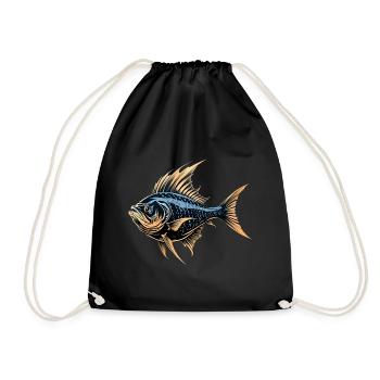 Fish - Turnbeutel - Schwarz - Vorne