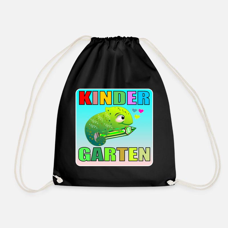 KINDERGARTEN KIND TIERE AMPHIBIE - Turnbeutel - Schwarz