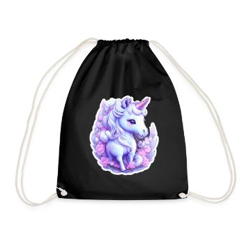 Licorne mignonne - Sac de sport léger - noir - Devant