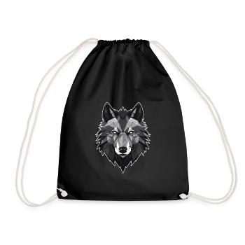 Wolf Böser Wolf - Turnbeutel - Schwarz - Vorne