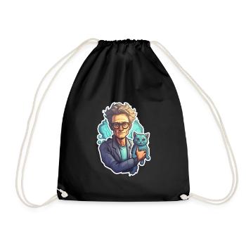 Schrödinger et son chat - Sac de sport léger - noir - Devant
