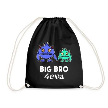 Déclaration de frère et de sœur Brother Heart Bro Big Brother - Sac de sport léger - noir - Devant