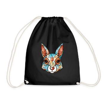 Écureuil Aquarelle colorée Illustration d’animaux - Sac de sport léger - noir - Devant