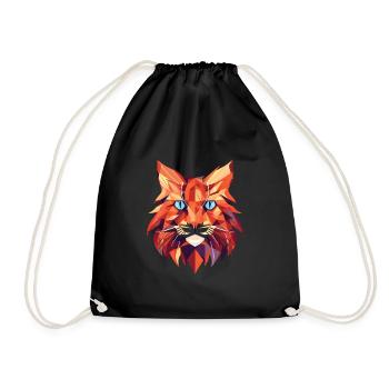 Rouge Maine Coon Cat Aquarelle colorée Animal de compagnie - Sac de sport léger - noir - Devant