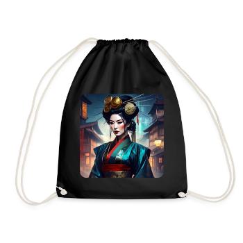 Fière geisha moderne - Sac de sport léger - noir - Devant