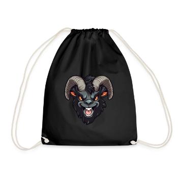 Goat goat goat creepy - Drawstring Bag - black - Front