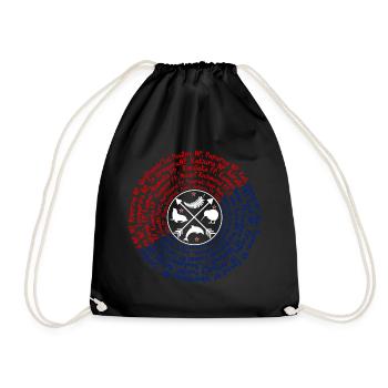 National Parks New Zealand in the county - Drawstring Bag - black - Front