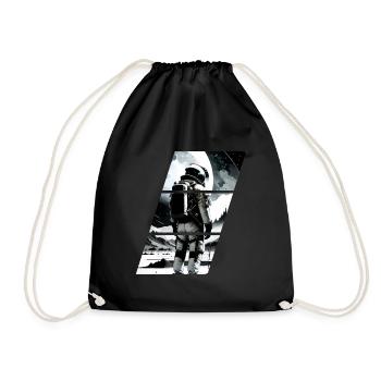 Astral Explorer Design Space T-Shirt - Drawstring Bag - black - Front
