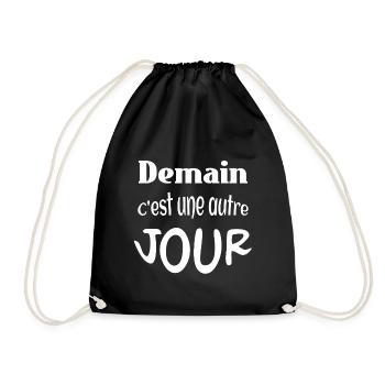 Demain c’est une autre jour - Sac de sport léger - noir - Devant