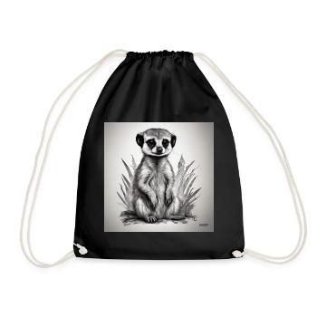 Suricate de bébé - Sac de sport léger - noir - Devant