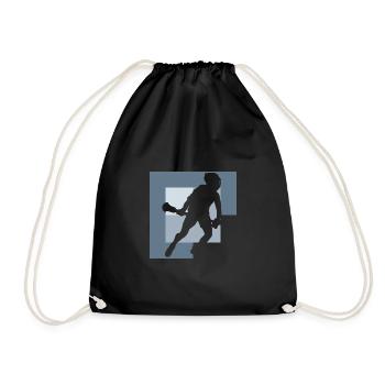 Lacrosse Crosse Lacrosse Racket box - Drawstring Bag - black - Front