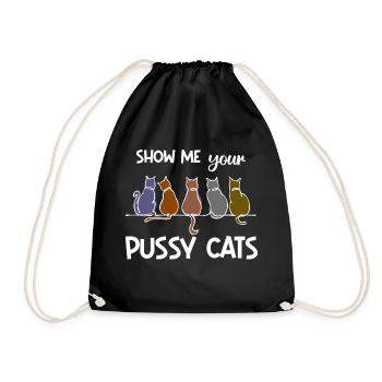 Déclaration de chat Animal préféré Animaux de compagnie Animaux - Sac de sport léger - noir - Devant