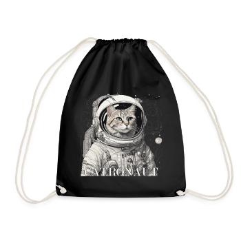 Catronaut Astronaute Cat T-Shirt - Sac de sport léger - noir - Devant
