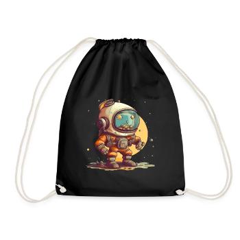 Astronaut - Turnbeutel - Schwarz - Vorne