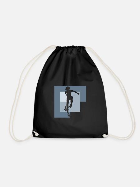 Skateboard Skateboarder Halfpipe Skaten - Turnbeutel - Schwarz
