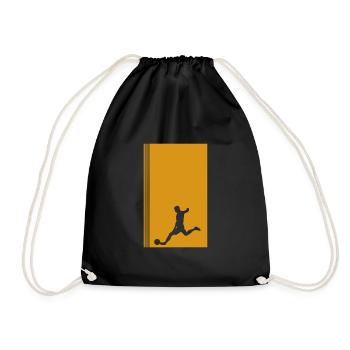 Soccer Kicker Goalkeeper Defender - Drawstring Bag - black - Front