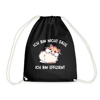 Haustiere Hamster Statement Lieblingstier Heimtier - Turnbeutel - Schwarz - Vorne