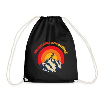 Sunset Snowboard Mountains are calling - Turnbeutel - Schwarz - Vorne