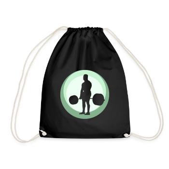 Weightlifting Deadlift Fitnessstudio - Turnbeutel - Schwarz - Vorne