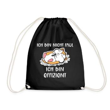 Haustiere Hamster Lieblingstier Statement Heimtier - Turnbeutel - Schwarz - Vorne