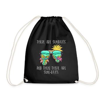There are Sundays, and then there are SUN-DAYS - Drawstring Bag - black - Front