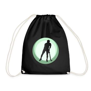 Field hockey stick - Drawstring Bag - black - Front